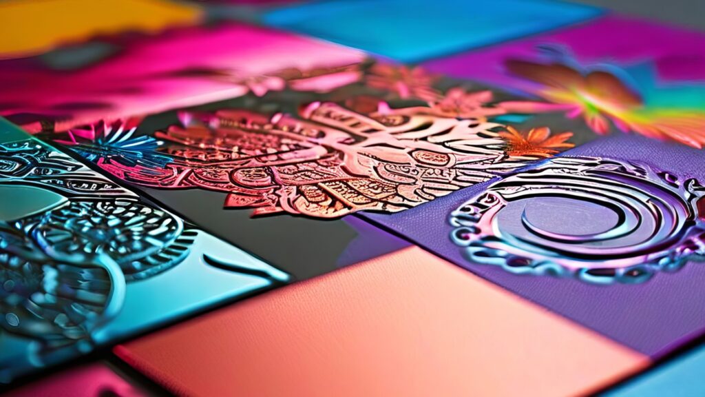 Veredelungseffekte Prägung Entprägung Folienprägung Spot-UV-Beschichtung